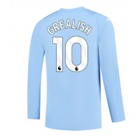 Billiga Manchester City Jack Grealish #10 Hemma fotbollskläder 2023-24 Långärmad